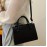 Mini Square Handbag For Women, Solid Color Crossbody Bag, Fashion PU Leather Shoulder Bag