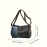 Genuine Leather Crossbody Bag, Wide Shoulder Strap Cylinder Purse, Fashion Stitching Shoulder Bag For Women