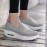 Women's Solid Color Sneakers, Soft Sole Platform Casual Slip On Shoes, Low-top Breathable Shoes