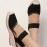 Women's Wedge Espadrille Sandals, Lace Closed Toe Elastic Ankle Strap Slip On Shoes, Casual Slingback Sandals