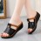 Women's Cut out Design Wedge Sandals, Casual Slip On Platform Shoes, Lightweight & Comfortable Summer Shoes