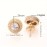 1pair Hip Hop 18K Golden Plated Round Cubic Zirconia Stud Earrings For Men