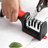 4-Level Multifunctional Kitchen Knife Sharpener - Stainless Steel Sharpening Machine For Perfectly Sharpened Blades