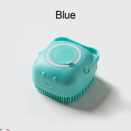 Gentle Silicone Pet Brush For Dogs And Cats - Massages And Cleans With Built-In Shower Gel Dispenser