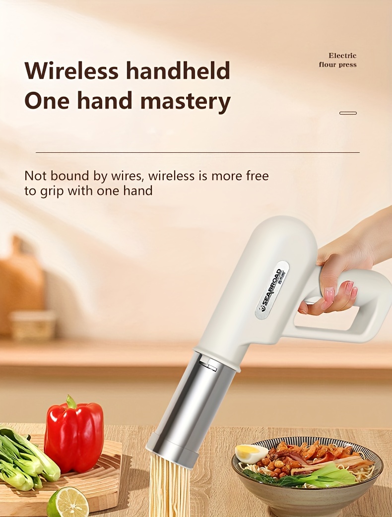 USB Charging Wireless Convenient Noodle Machine,Kitchen Tools,Convenient And Fast Small Portable Noodle Press,Equipped With Multiple Styles Of Kitchen Accessories,And A Variety Of Noodle Shapes To Choose From details 0